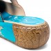  Handmade Leather Comfort Floral Holiday Platform Sandals