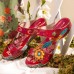  Retro Casual Flowers Calico Comfy Flat Stripe Sandals