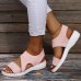 Plus Size Comfy Casual Knitted Breathable Stretch Sports Sandals For Women