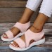 Plus Size Comfy Casual Knitted Breathable Stretch Sports Sandals For Women