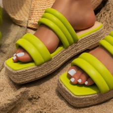 Plus Size Women Outdoor Vacation Comfortable Platform Espadrilles Slippers